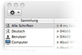 Mac OS Schriftensammlung