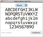 Mac OS Schriftensammlung Preview
