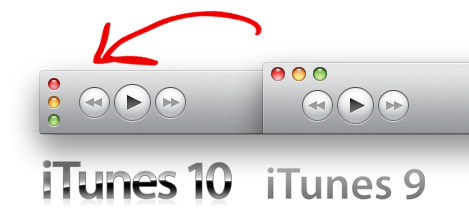 iTunes 10 Buttonsanordnung