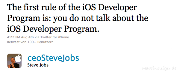 The first rule of iOS Developer Program is: you do not talk about the iOS Developer Program.