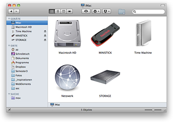 Mac OS Festplattenicons