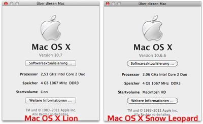Mac OS X Lion vs Snow Leopard - Buttons