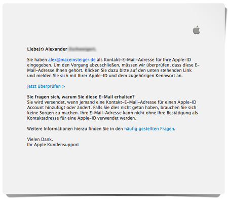 Apple iTunes Mail