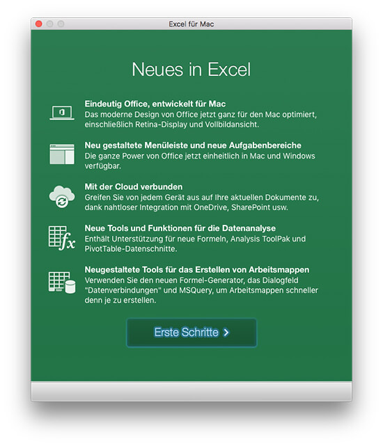 Microsoft Office 2016 - Neues in Excel