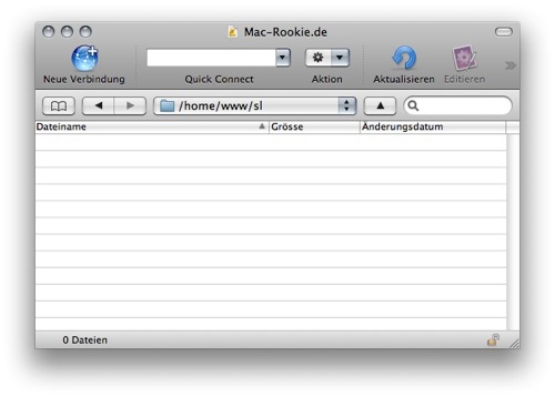 Cyberduck Mac OS FTP-Client - Serverbrowser
