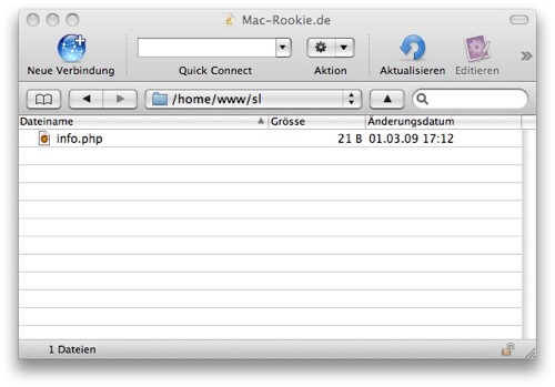 Cyberduck Mac OS FTP-Client - Dateiübertragung