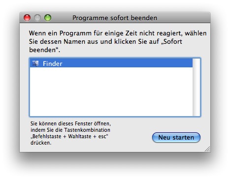 Mac TaskManager - Sofort beenden