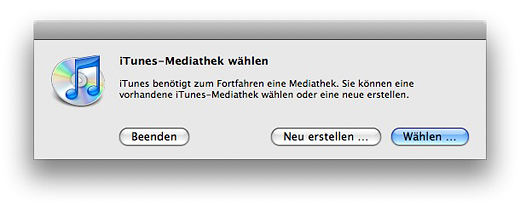iTunes Music Library Speicherort ändern