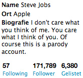 CEO Steve Jobs auf Twitter