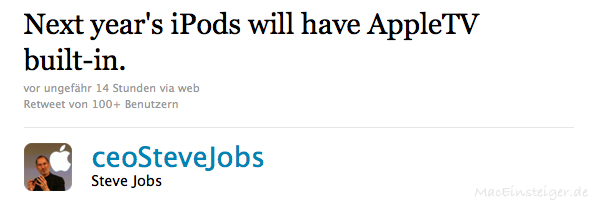 Next year's iPods will have AppleTV built-in.