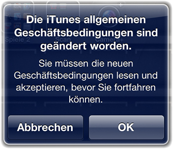 iTunes AGB geändert