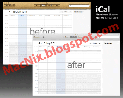 Lion: iCal Interface
