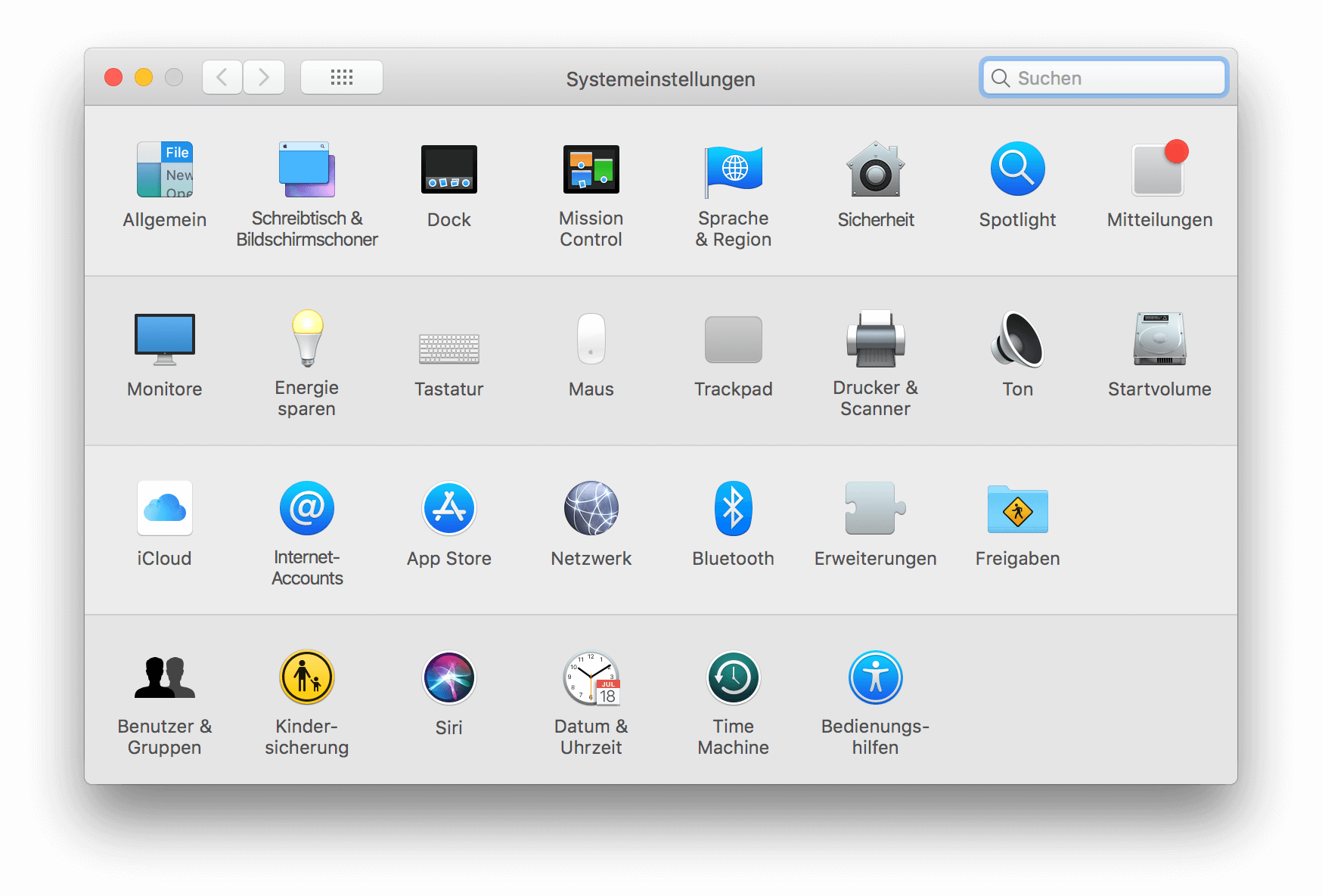 macOS Systemeinstellungen