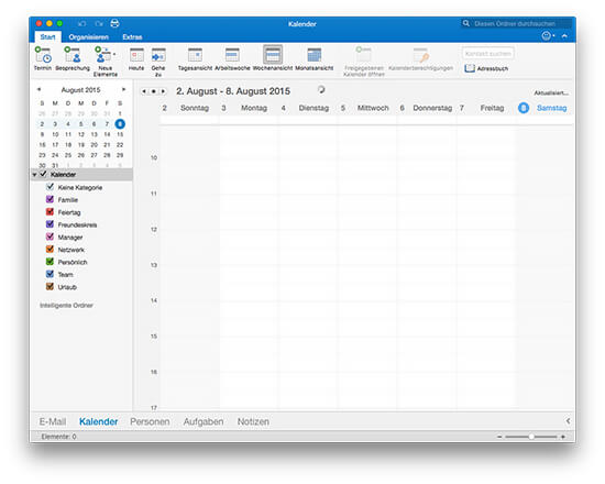 Microsoft Office 2016 - Outlook Kalender