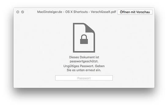 OS X Quicklook - PDF verschlüsselt